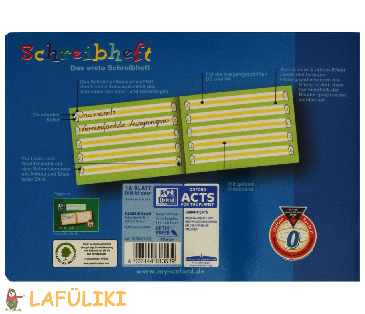 Oxford-Schreiblernheft-Linie-0-DinA5-quer-mittelbad-rueck