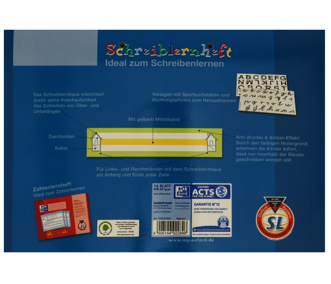 Oxford-Schreiblernheft-SL-A4-gelb