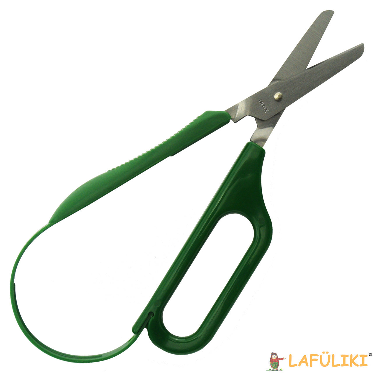 PETA-Easi-Grip-Buegelschere-fuer-Linkhaender-rund-mit-Schlaufe-1126-federschere-lafueliki