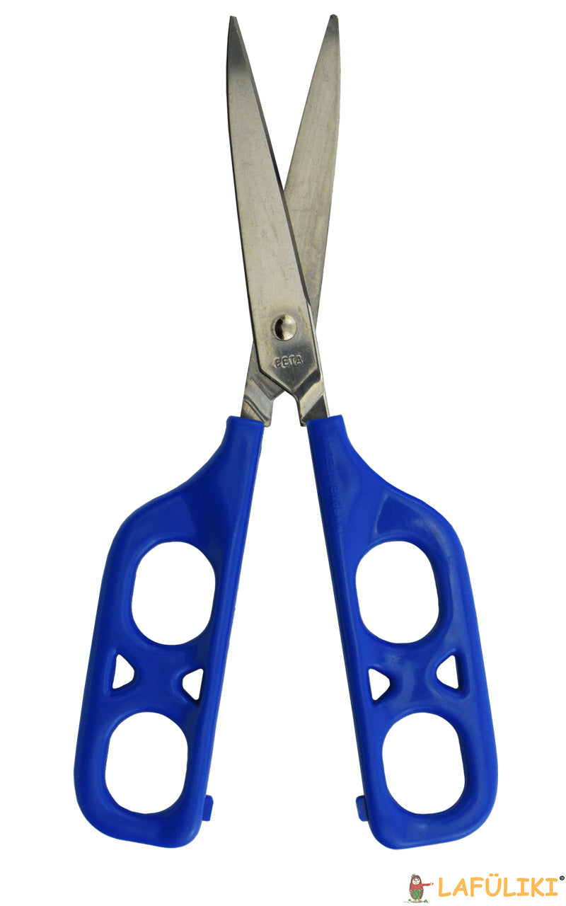 PETA-Lern-uebungs-schere-Rechtshaender-spitz-1084-blau-Doppelgriff-offen-2-lafueliki