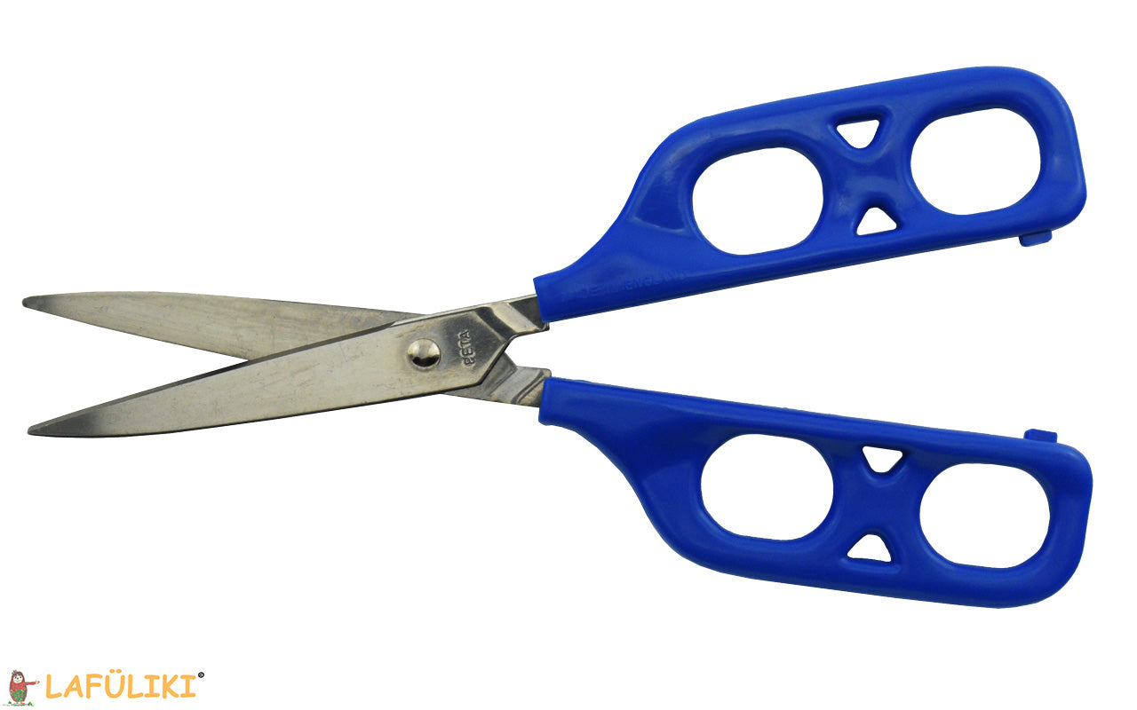 PETA-Lern-uebungs-schere-Rechtshaender-spitz-1084-blau-Doppelgriff-offen-lafueliki