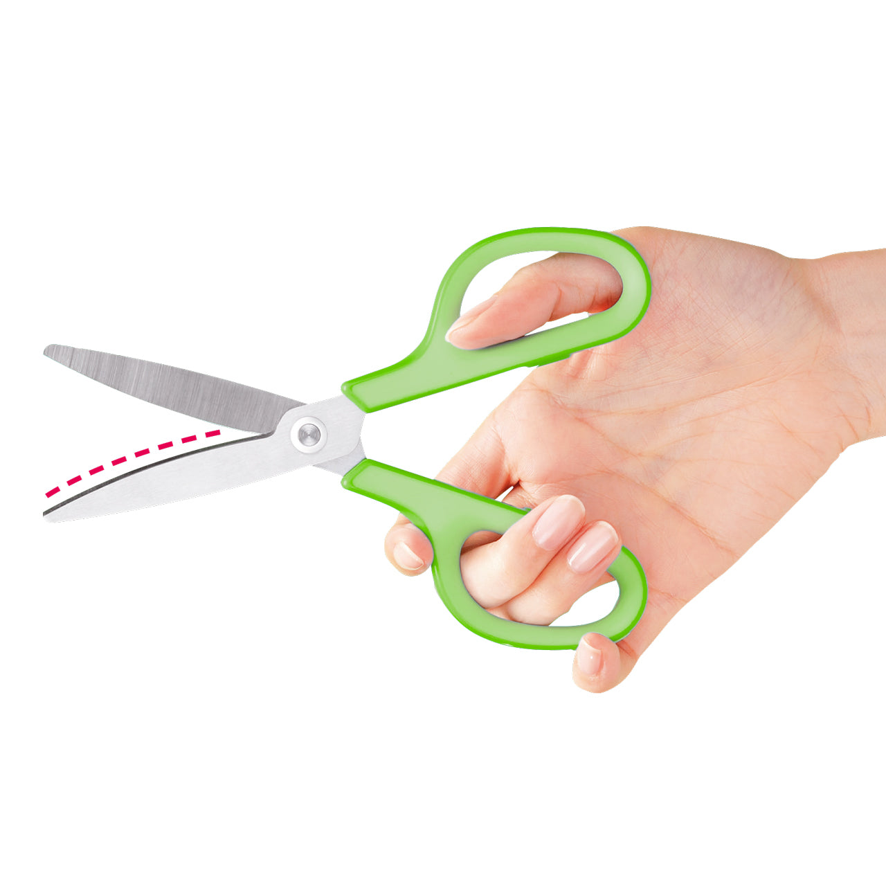 PLUS-JAPAN-Schere-Fitcut-Curve-Smart-Rechtshaender-SC-175S-35-054-gruen-Anwendung-Hand-LAFUELIKI-1