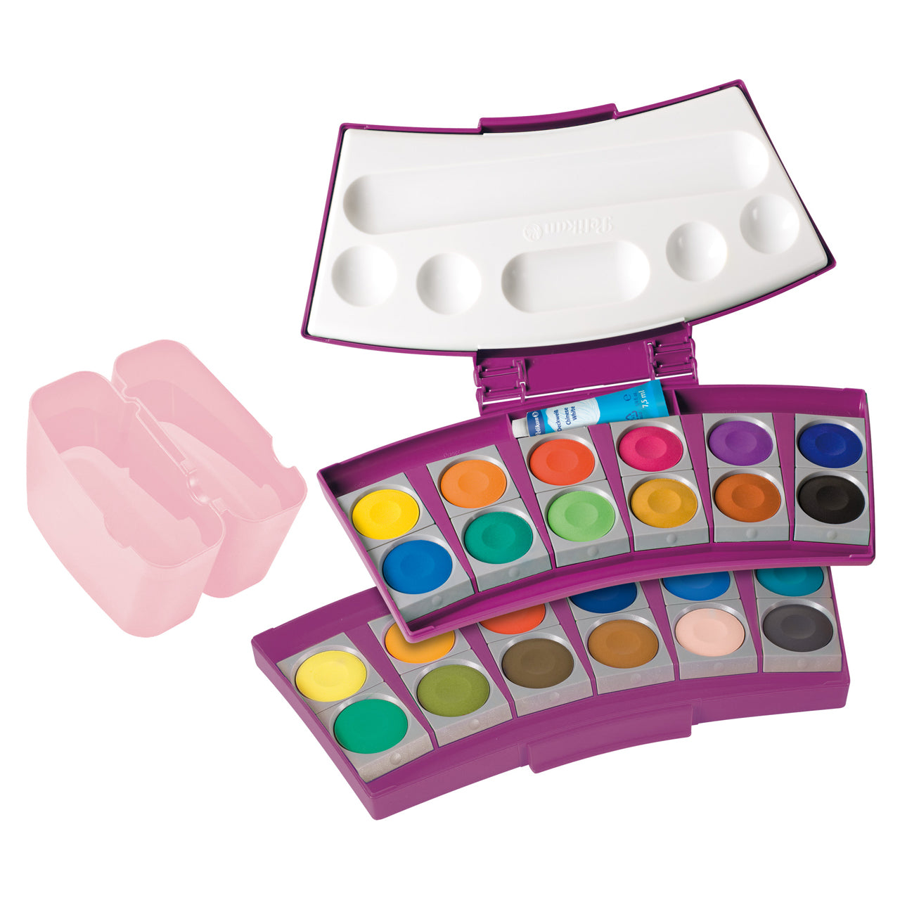 Pelikan-Deckfarbkasten-24-Pro-Color-Beere-Rosa-701211-offen-online-kaufen-lafueliki