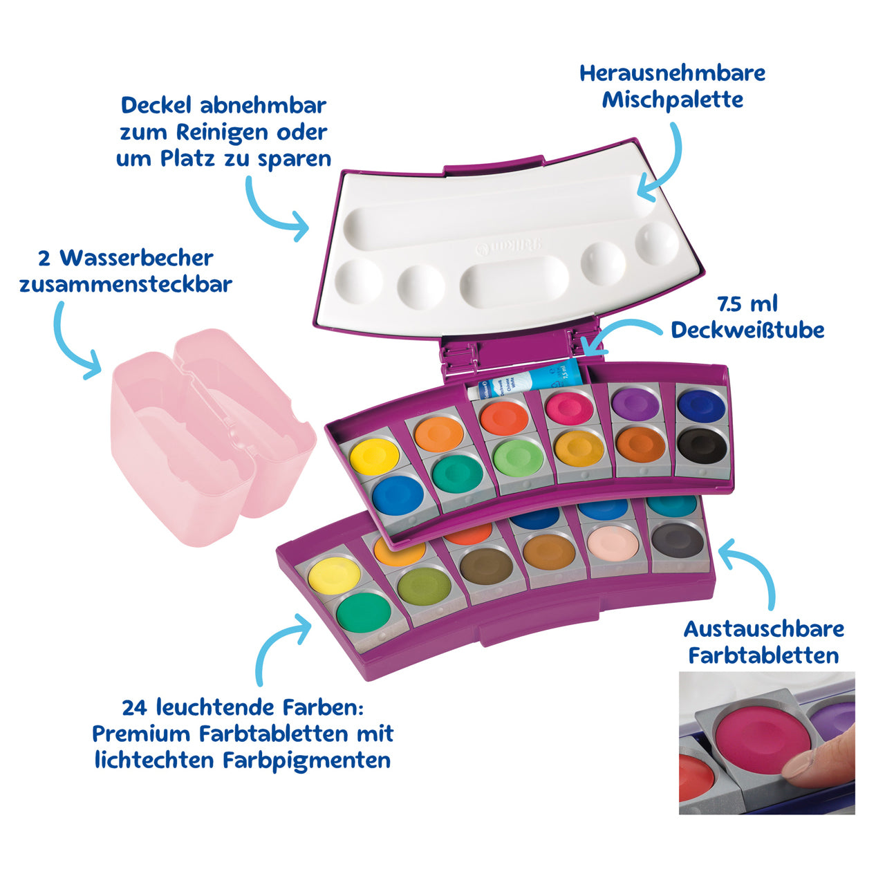 Pelikan-Deckfarbkasten-24-Pro-Color-Beere-Rosa-701211-vorteile-kaufen-lafueliki