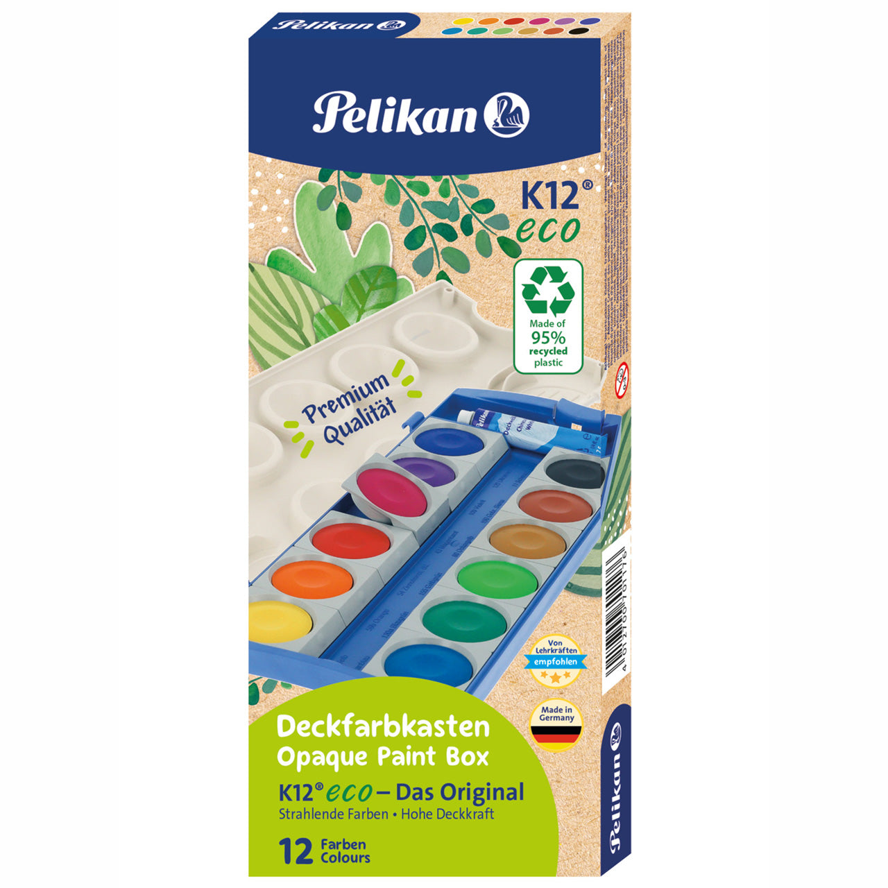 Pelikan-Deckfarbkasten-K12-eco-12-farben-fuer-die-Schule-701174-ovp