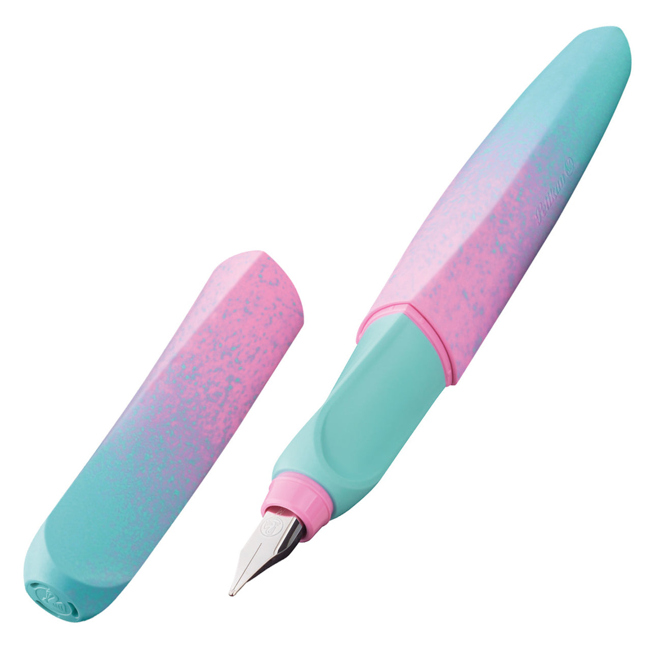 Pelikan-Fueller-Twist-Color-Edition-M-Feder-mint-rose-linkshaender-Rechtshaender-offen-lafueliki