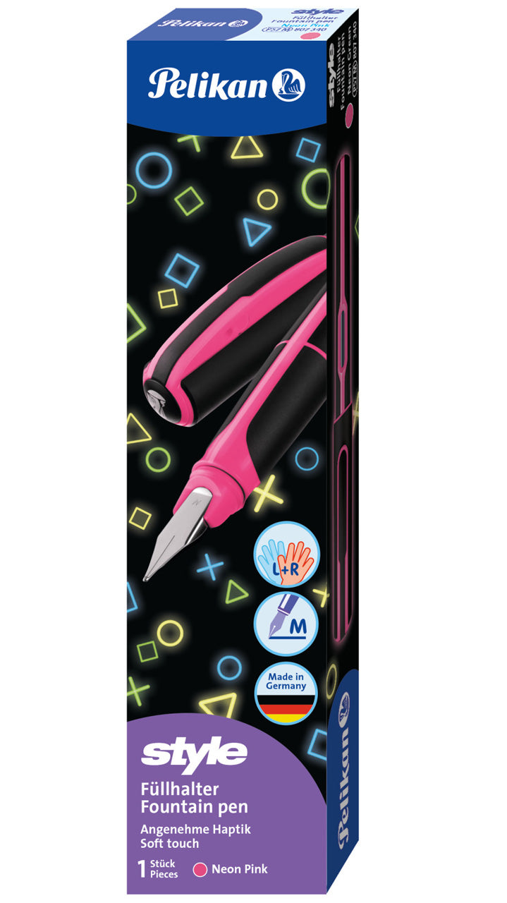 Pelikan-Fuellhalter-style-Neon-pink-8941-Schul-fueller-ovp-lafueliki