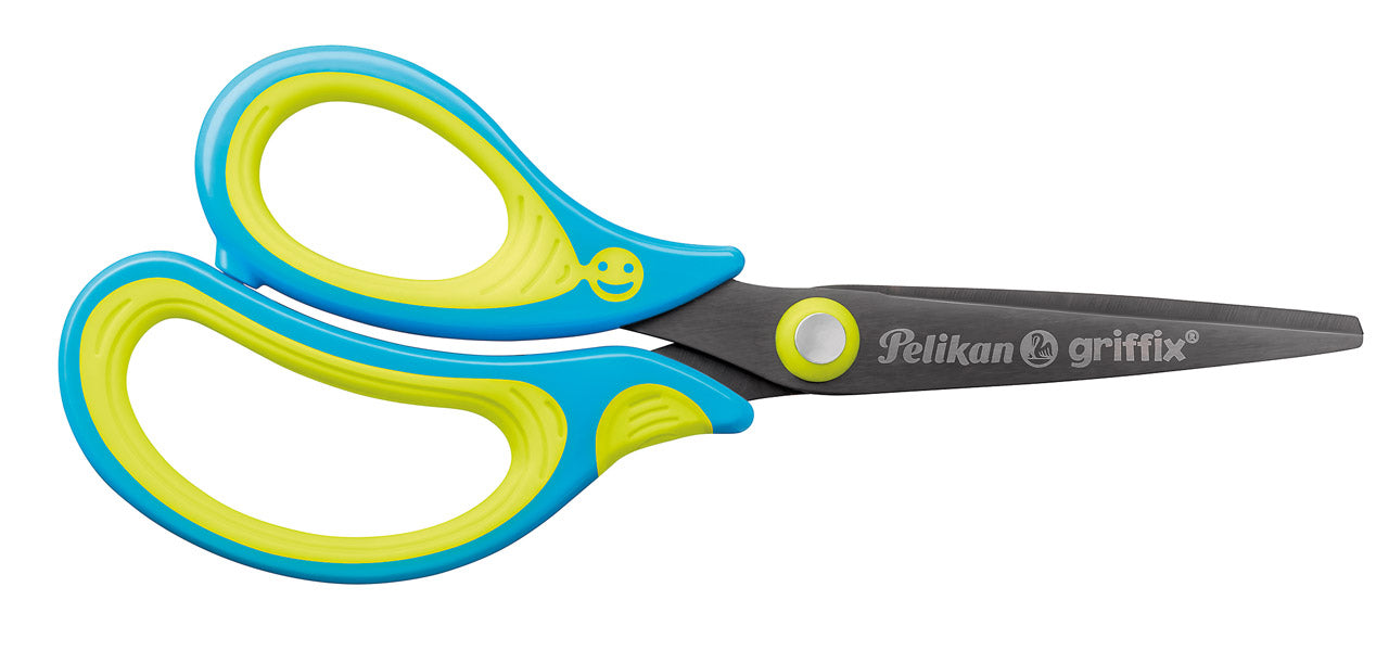 Pelikan-Griffix-Schere-Spitz-Linkshaender-gruen-blau-schule-lafueliki