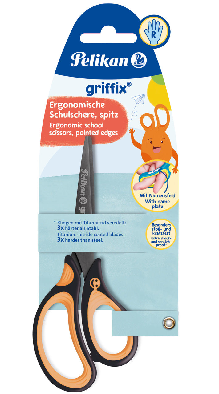 Pelikan-Griffix-Schere-fuer-Rechtshaender-spitz-Neon-Black-schwarz-ovp-819060-lafueliki
