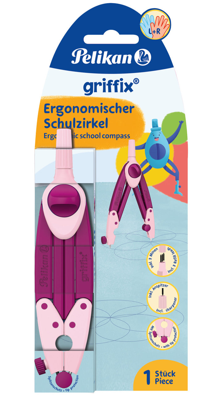 Pelikan-Griffix-Schulzirkel-700955-rosa-Zirkel-ovp-lafueliki