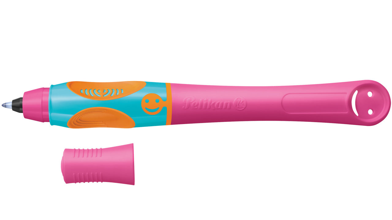 Pelikan-Griffix-Tintenroller-820486-Lovely-Pink-Rechtshander-Kappe-offen-lafueliki