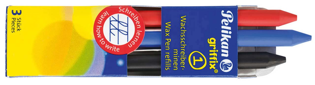 Pelikan-Griffix-Wachsschreiber-Minen-fuer-Rechts-und-Linkshaender-Wachsmale-halbverpackt