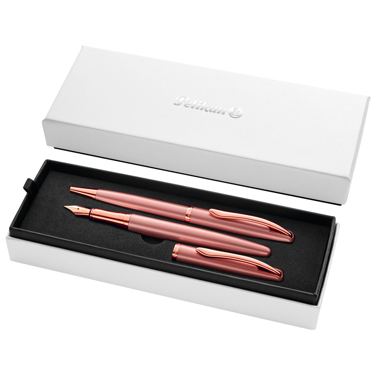 Pelikan-Jazz-Noble-Elegance-rose-Set-Fuellhalter-und-Kugelschreiber-im-Etui-offen-online-kaufen-lafueliki