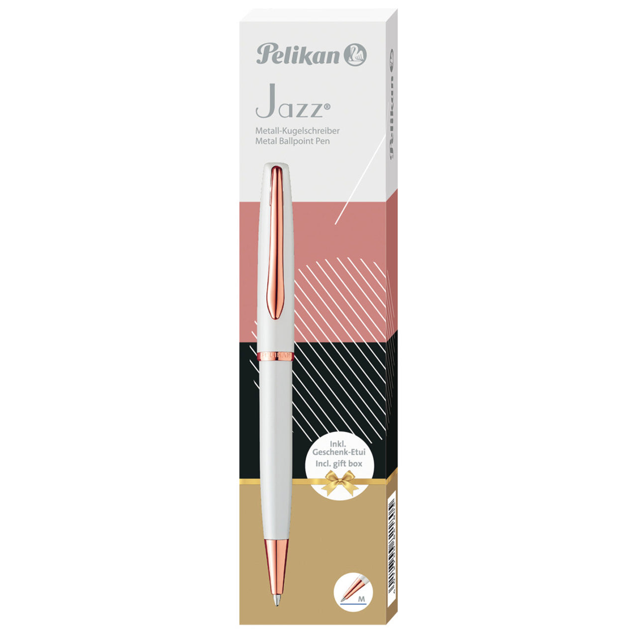 Pelikan-Jazz-Noble-Elegance-rose-pearl-weiss-Kugelschreiber-ovp-online-kaufen-lafueliki
