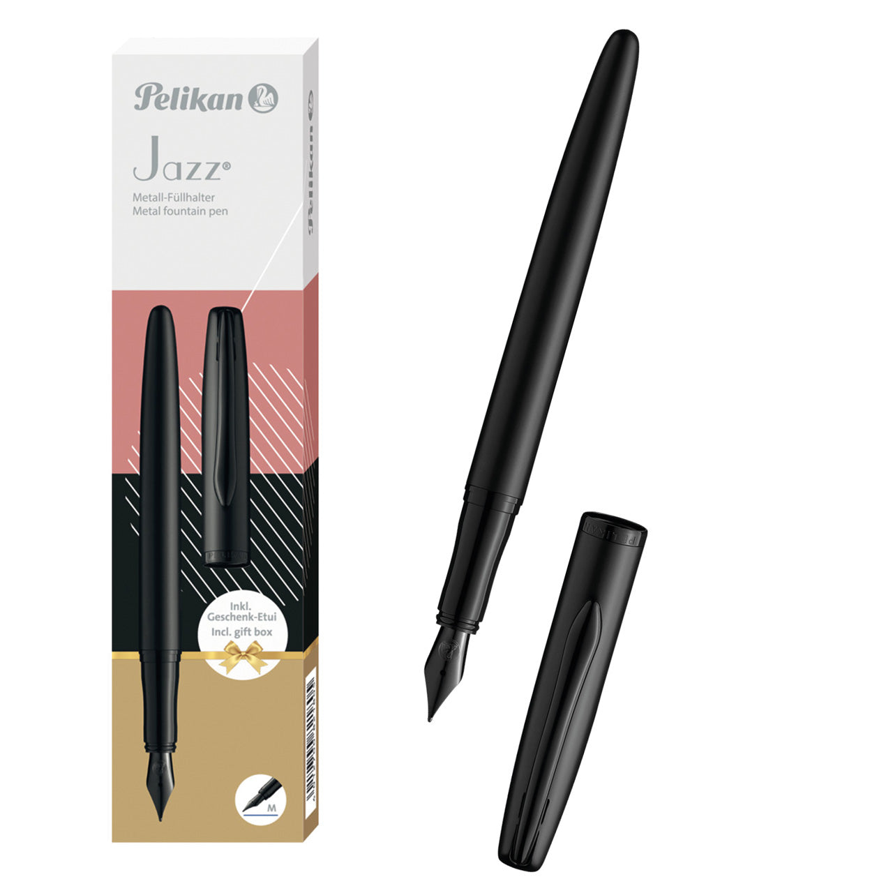 Pelikan-Jazz-Noble-Elegance-schwarz-carbon-Fuellhalter-online-kaufen-lafueliki
