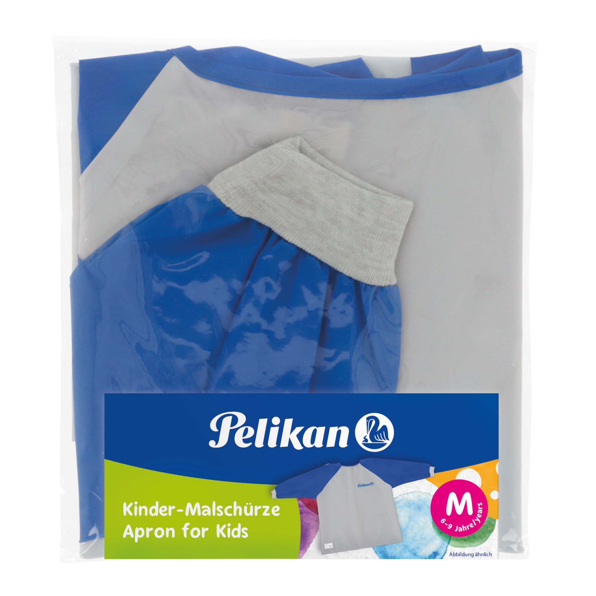 Pelikan-Malschuerze-blau-105353-mit-aermeln-lafueliki