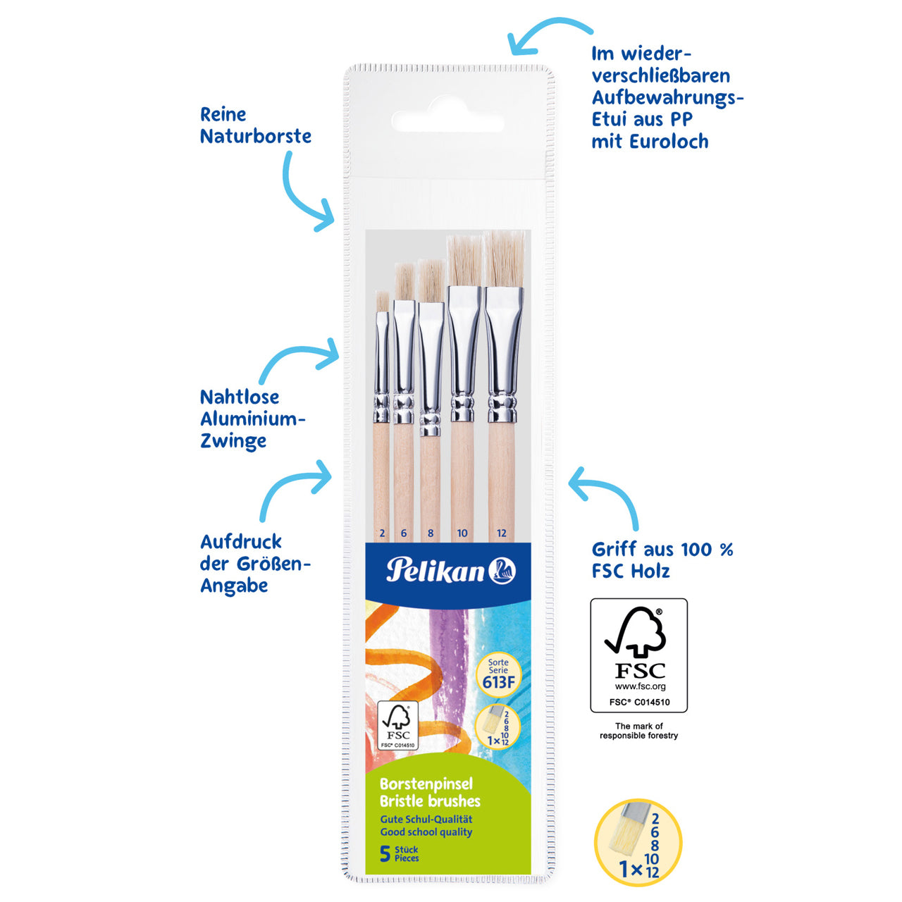 Pelikan-Pinsel-Starter-Set-mit-5-Borstenpinseln-701532-vorteile-kaufen-lafueliki