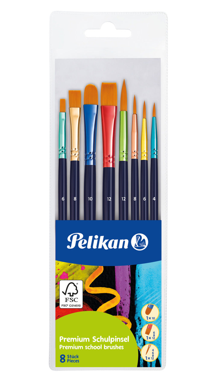 Pelikan-Premium-Schulpinsel-8-Set-701181-ovp-lafueliki