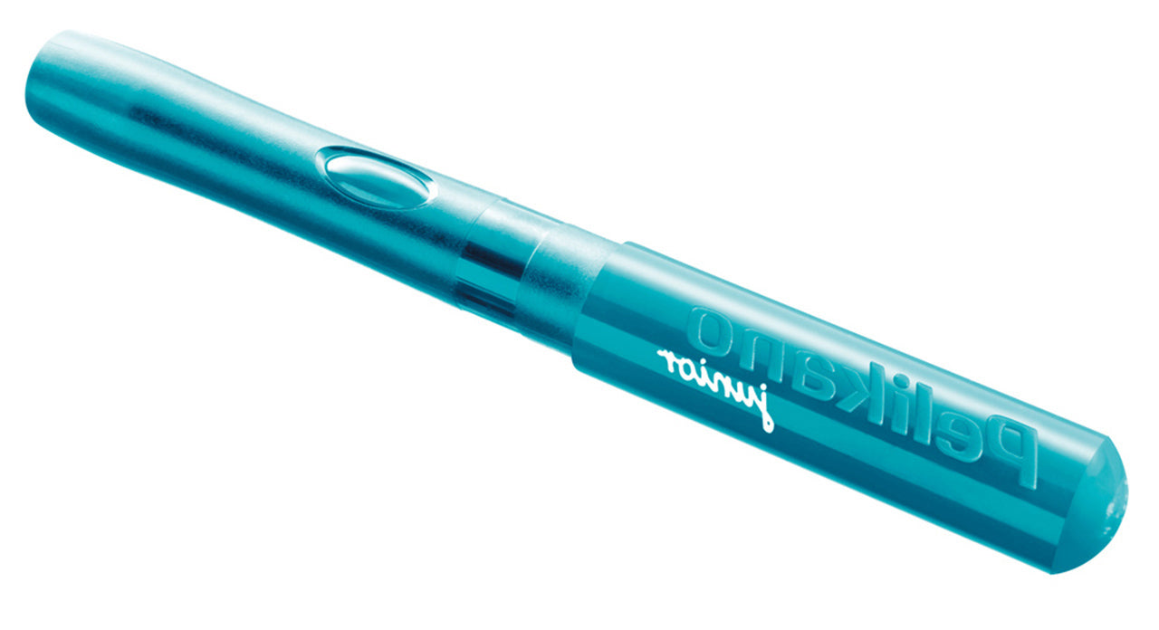 Pelikan-Schulfueller-Pelikano-Junior-fuer-Linkshaender-tuerkis-geschlossen