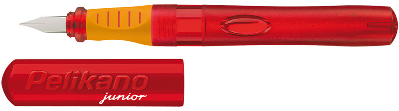 Pelikan-Schulfueller-Pelikano-Junior-fuer-Rechtshaender-rot