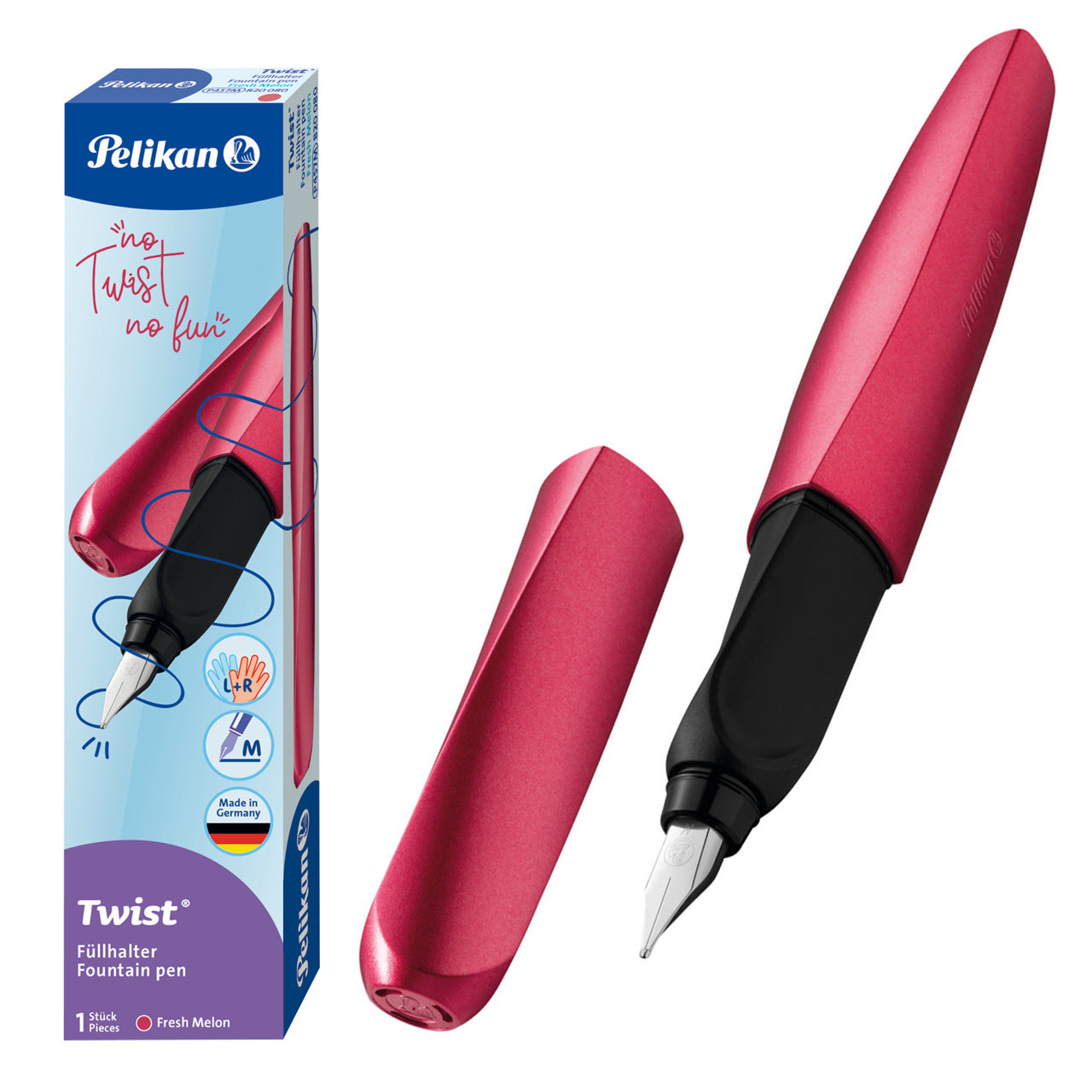 Pelikan-Twist-Fuellhalter-Linkshaender-Rechtshaender-605472-Fueller-M-Fresh-Melon-kaufen-lafueliki