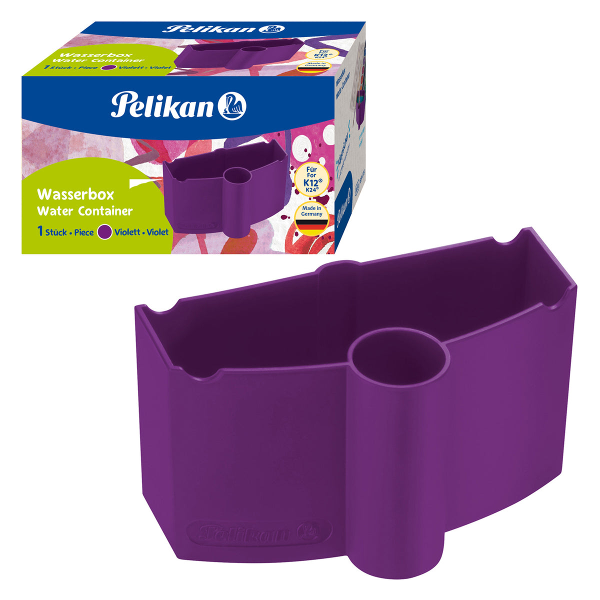 Pelikan Wasserbox · violett · für K12® K24® Deckfarbkasten – LAFÜLIKI