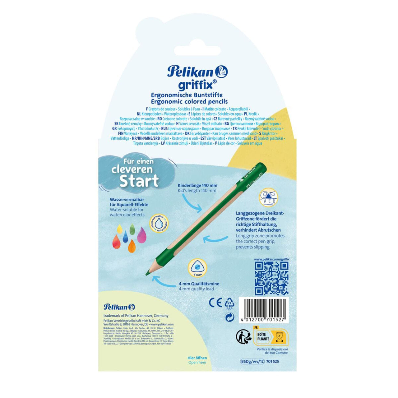 Pelikan · griffix Buntstifte · 12er Set · für Vor- und Grundschule