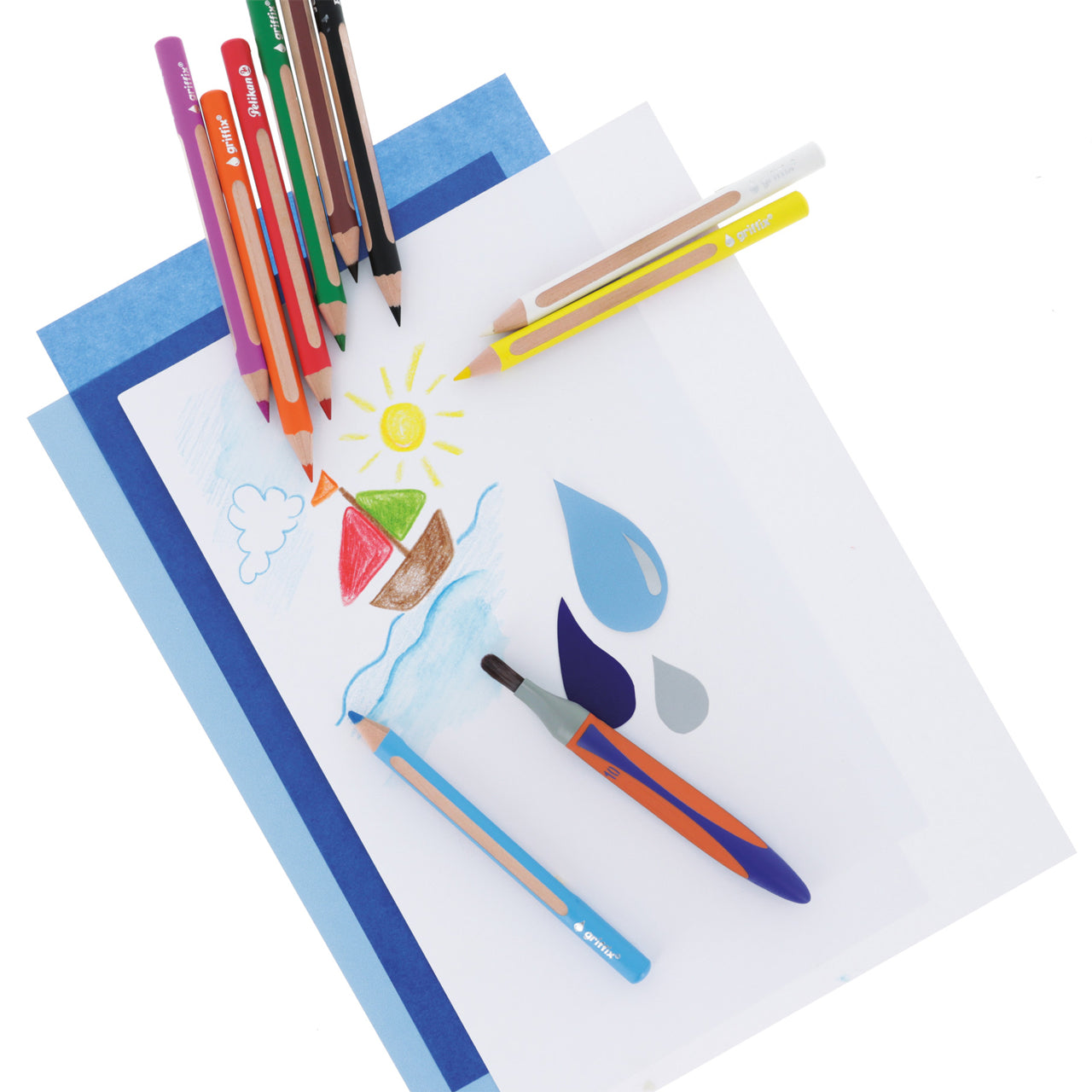 Pelikan-griffix-Buntstifte-9er-Set-Anwendung-Vorschule-Grundschule-lafueliki