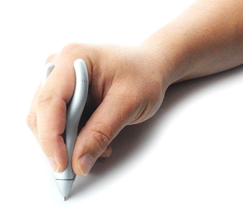 PenAgain-Kugelschreiber-schwarz-siber-haltung