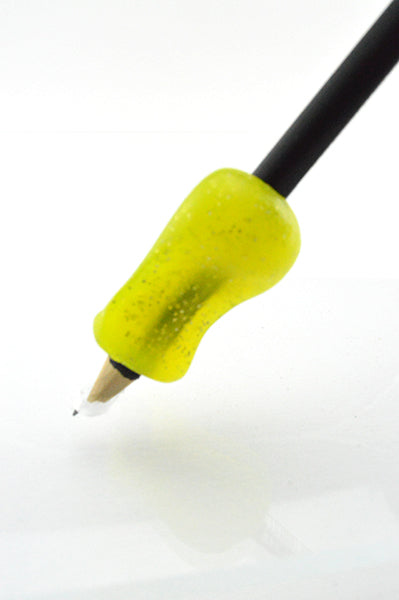 Pencil-Grip-Stabigrip-mini-glitzer-Stift-gelb