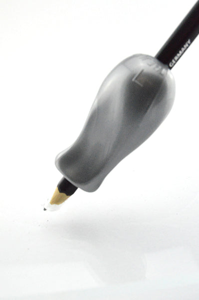 Pencil-Jumbo-Grip-Stabigrip-maxi-metallic-Stift-silber