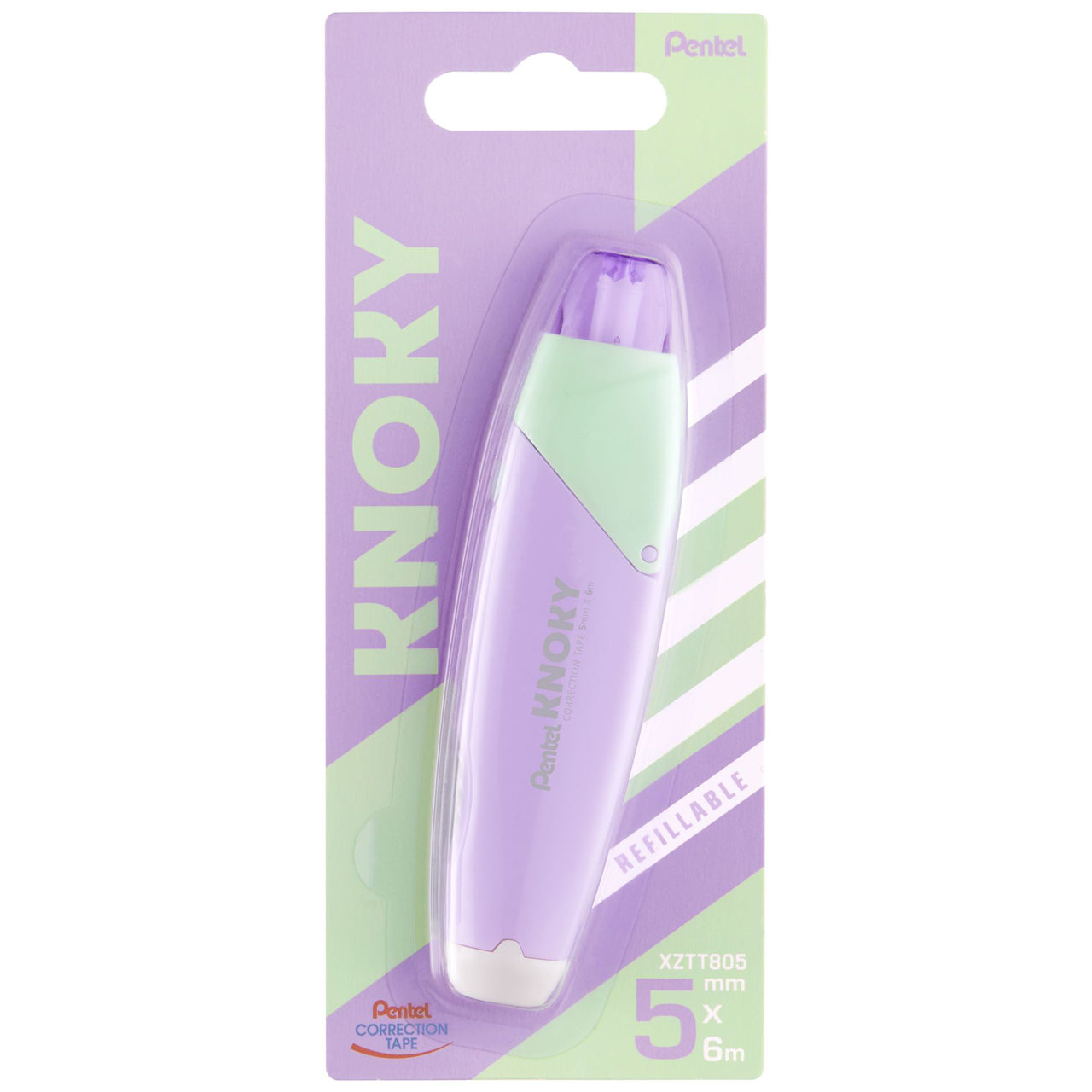 Pentel-Knoky-Korrekturroller-pastell-violett-XZTT805V-WY-Druckmechanik-Mehrweg-online-kaufen-lafueliki