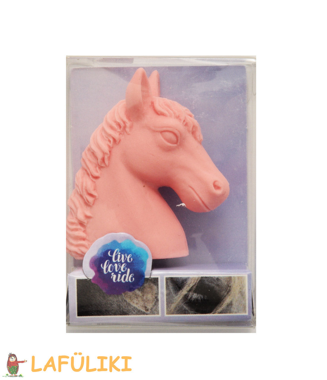 Pferdekopf-Radiergummi-pferdradierer-rose-ovp