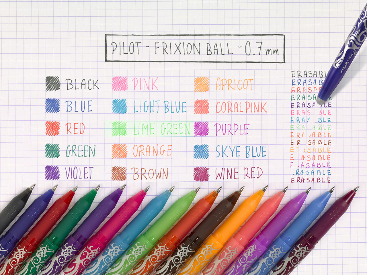 Pilot-Frixion-Ball-07-Tintenroller-15er-Set-farben-lafueliki