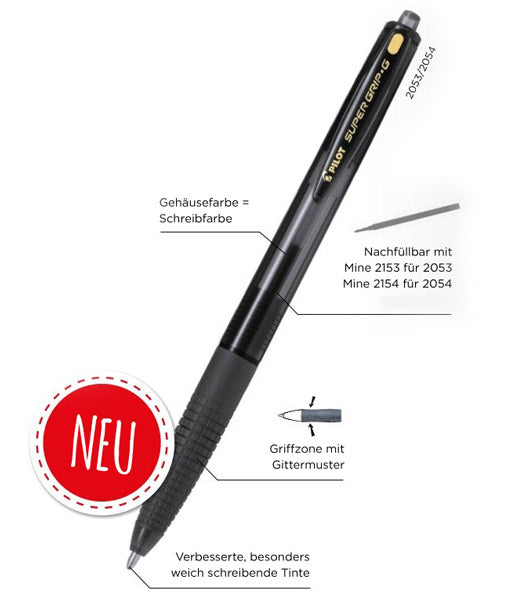 Pilot-Super-Grip-XB-neu-Kugelschreiber-XB-Spitze-lafueliki