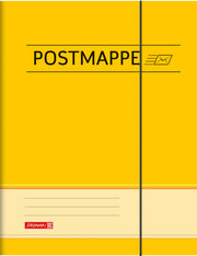 Postmappe gelb für die Schule in Din A4 aus Pappe von BRUNNEN