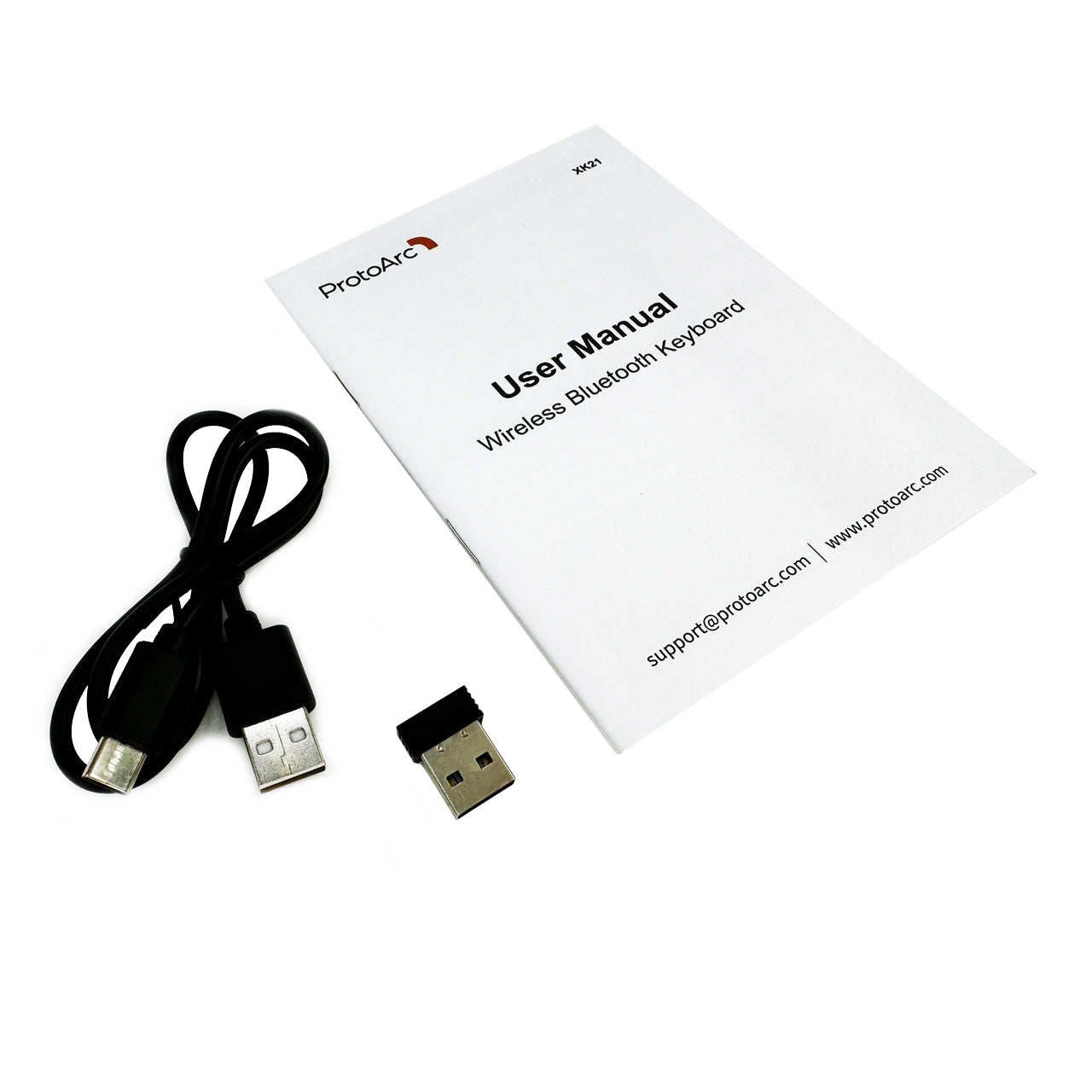 ProtoArc-Linkshaender-Tastatur-XK21-DE-kabellose-Bluetooth-USB-empfaenger-schwarz-Deutsch-online-kaufen-lafueliki