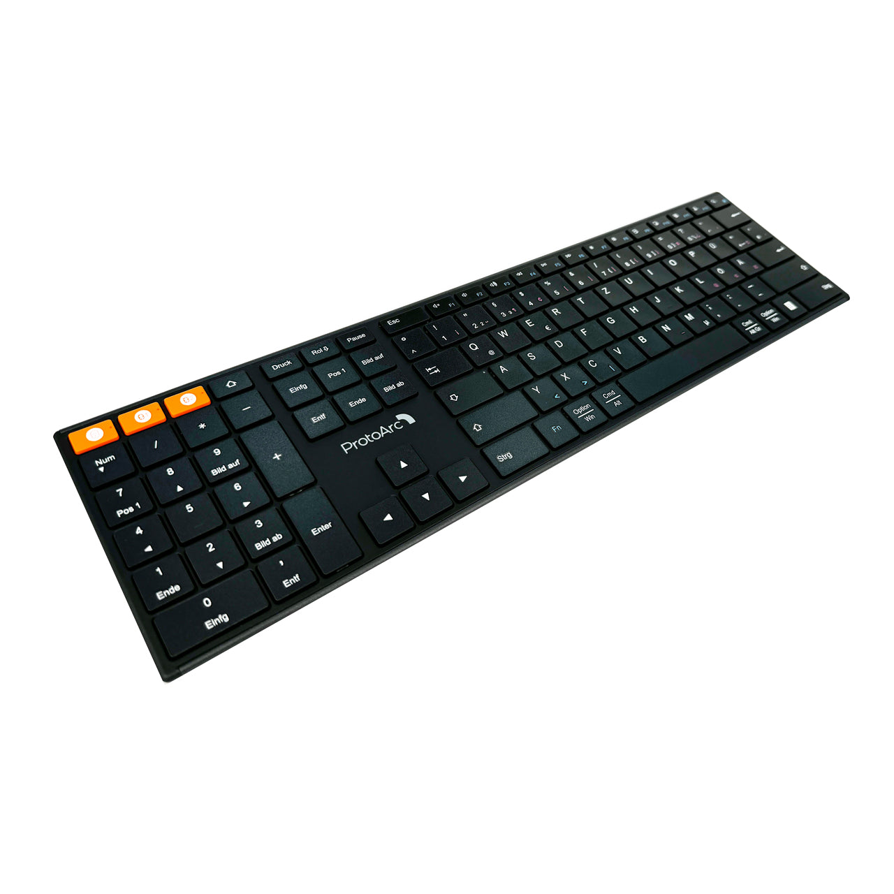 ProtoArc-Linkshaender-Tastatur-XK21-DE-kabellose-lefthand-linkshaner-Bluetooth-USB-schwarz-QWERTZ-Deutsch-DE-lafueliki