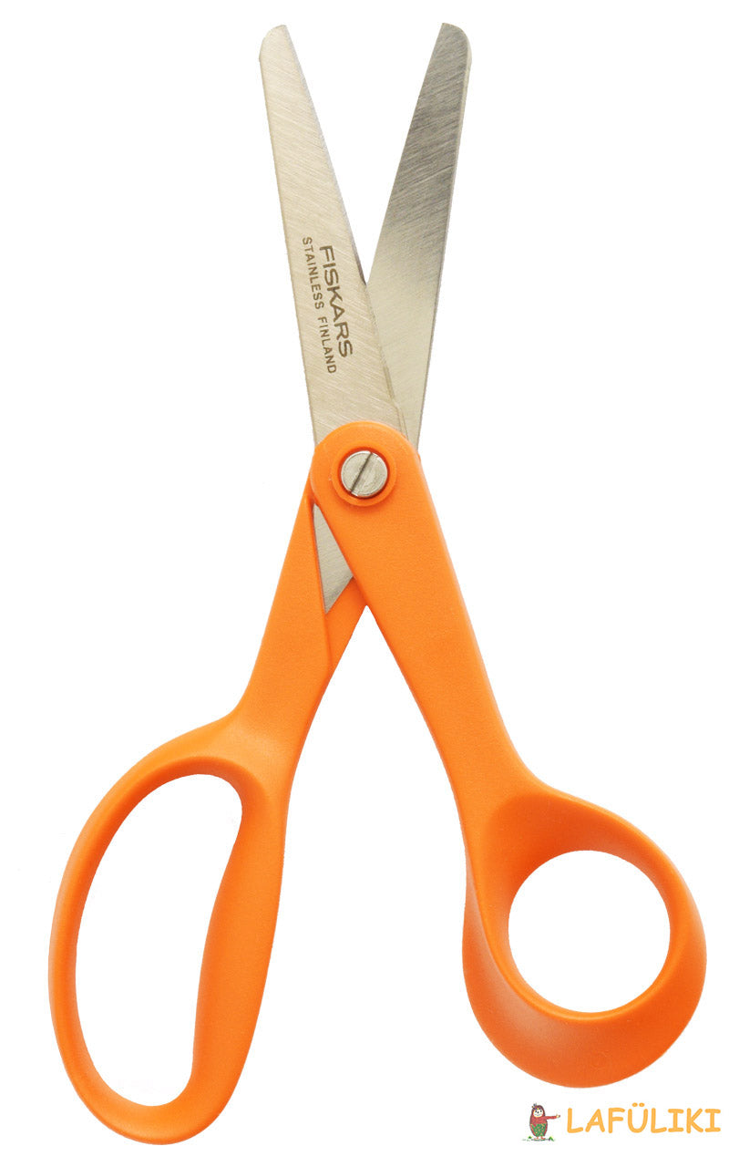 Rechtshaender-Ergogrip-Bastelschere-Fiskars-offen