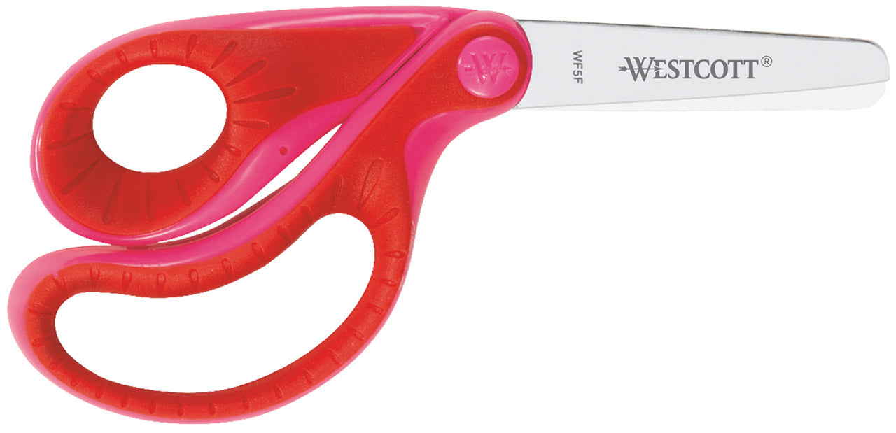 Rechtshaender-Kinderschere-feder-ergo-rot-pink