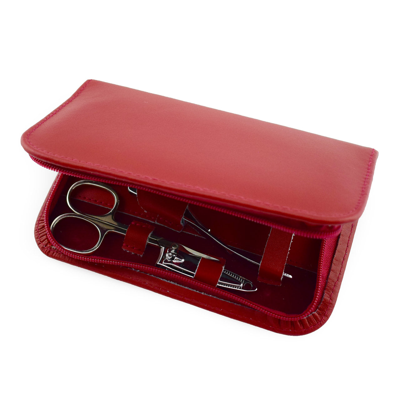 Rechtshaender-Manikuereset-10tlg-offen-linkshand-rot