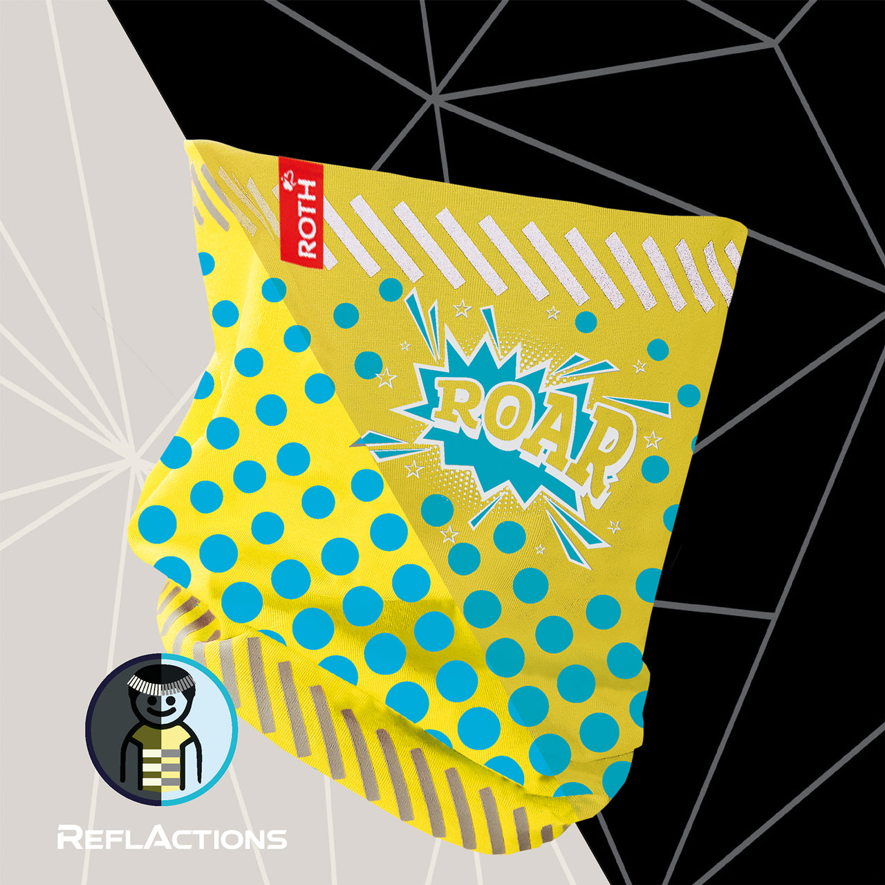 Roth-Jersey-Loop-reflektierender-Schlauch-Schal-Kinder-gelb-89320-anwendung-lafueliki