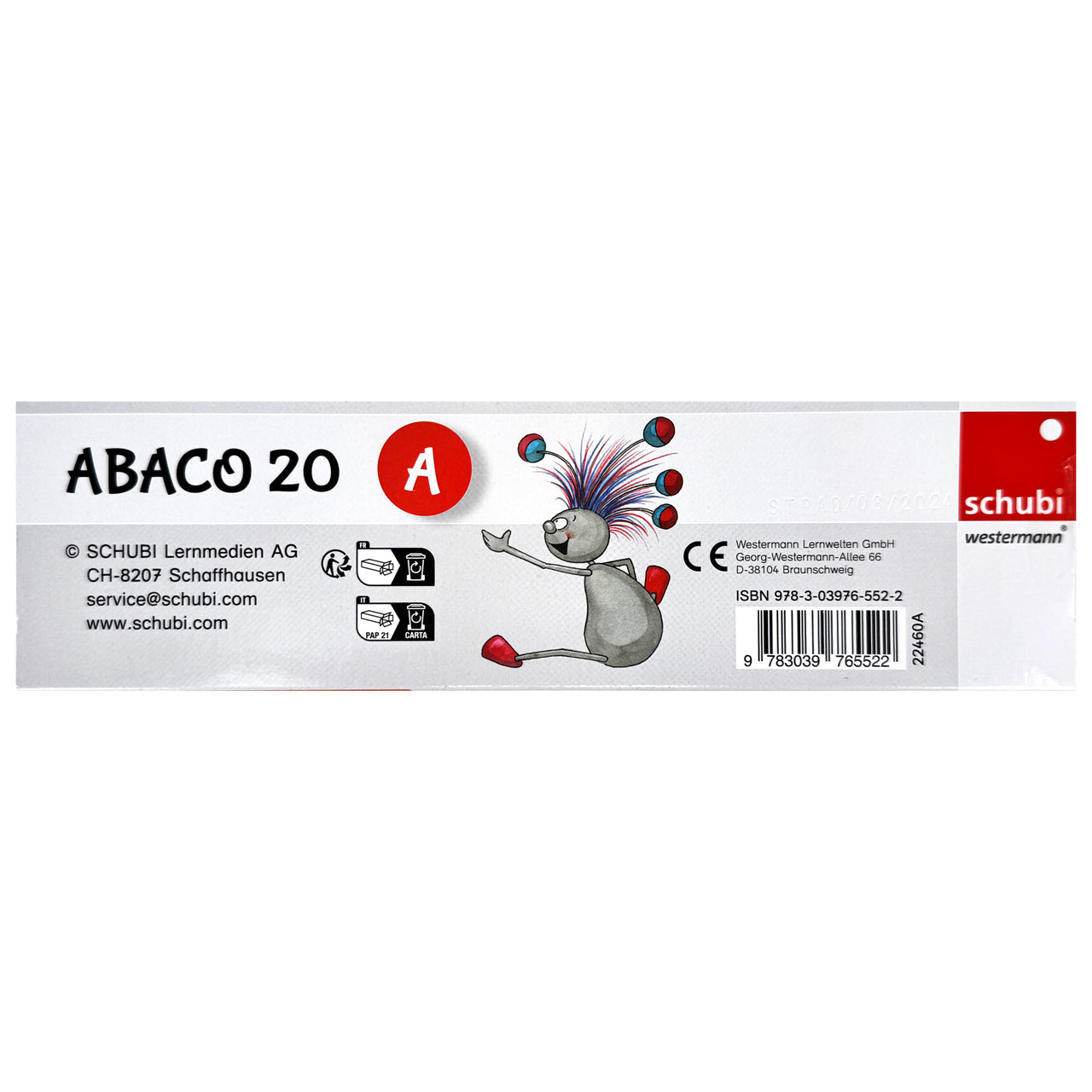 SCHUBI-Abaco-20-Modell-A-10-10-Kugeln-rot-blau-grau-ovp-rueckseite-lafueliki