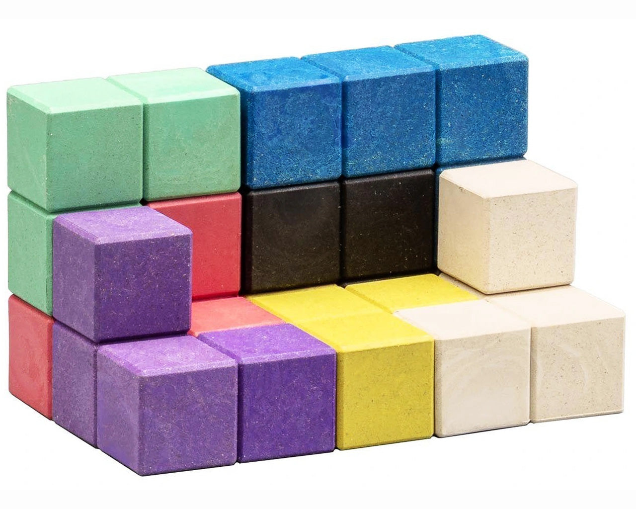 SOMA-Wuerfel-Gedulds-Raetselspiel-Knobespiel-7-farbige-Elemente-aus-RE-Wood-204000-lafueliki