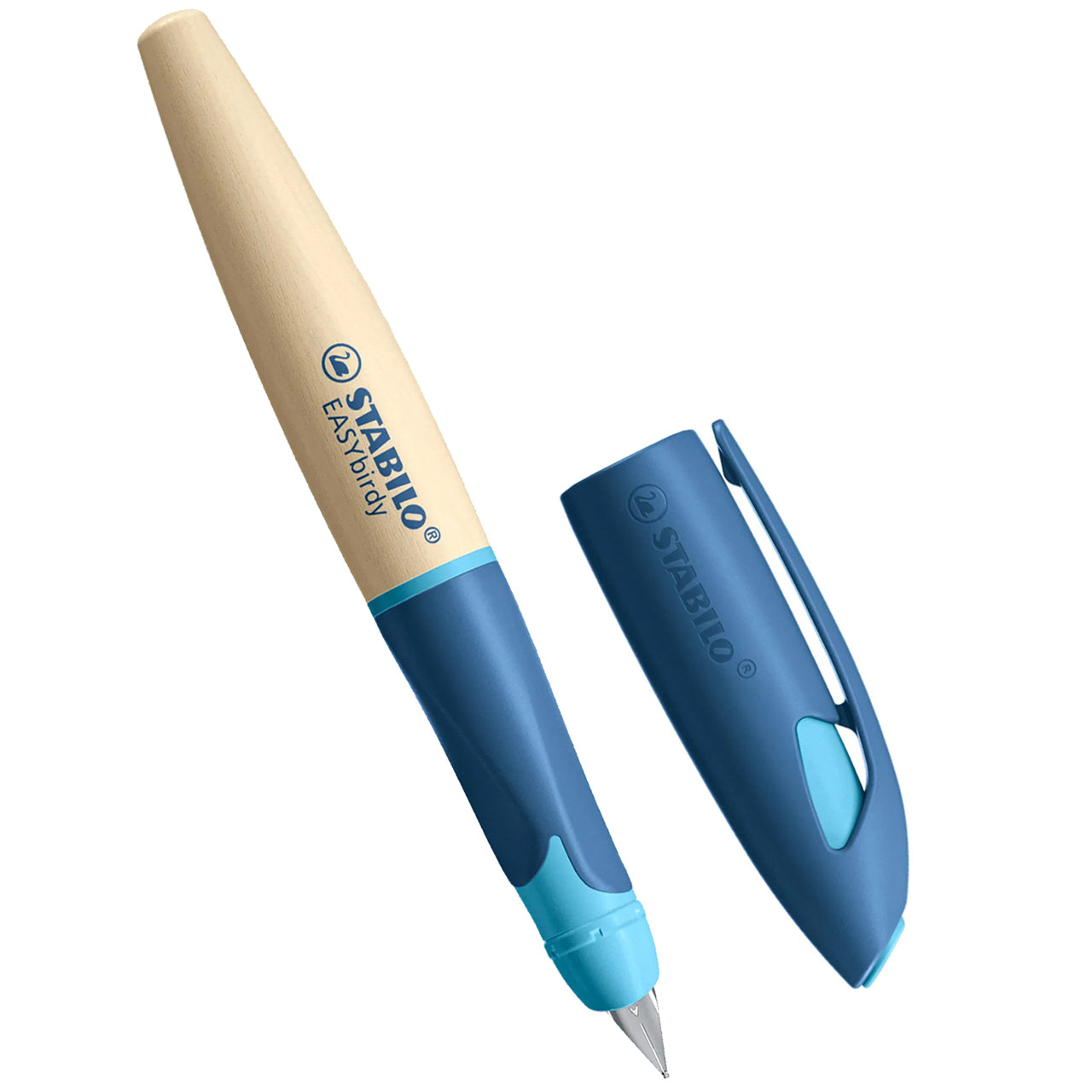 STABILO Schulfüller EASYbirdy Timber · Linkshänder · Anfängerfeder A