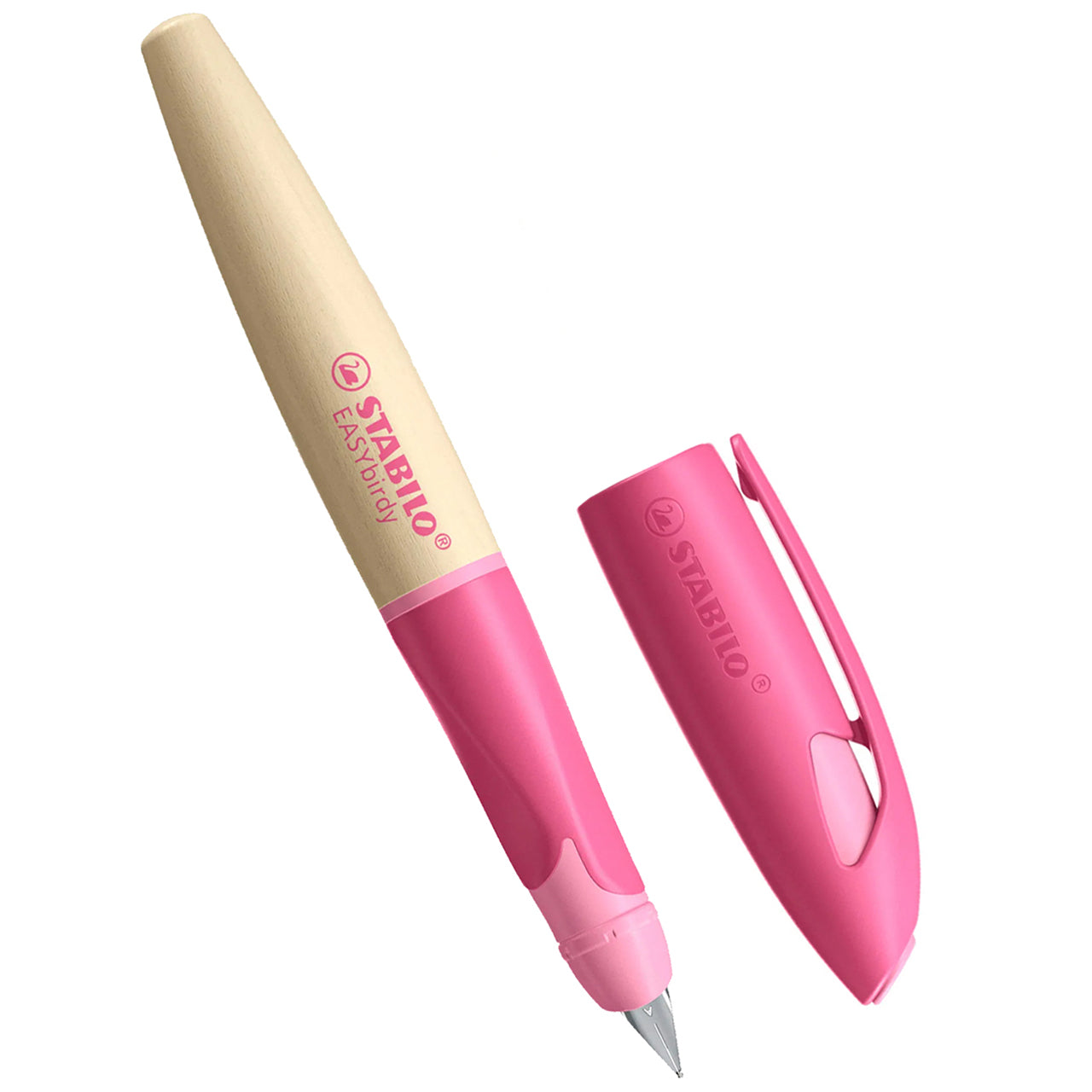 STABILO Schulfüller EASYbirdy Timber · Linkshänder · Anfängerfeder A