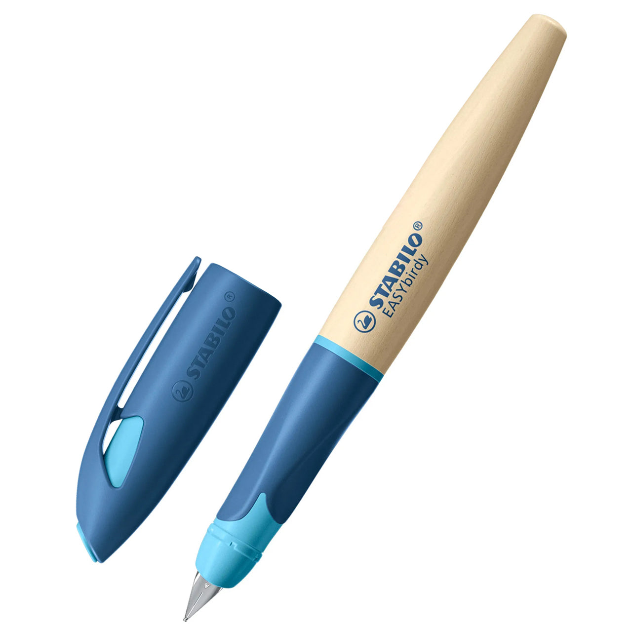 STABILO Schulfüller EASYbirdy Timber · Rechtshänder · Anfängerfeder A