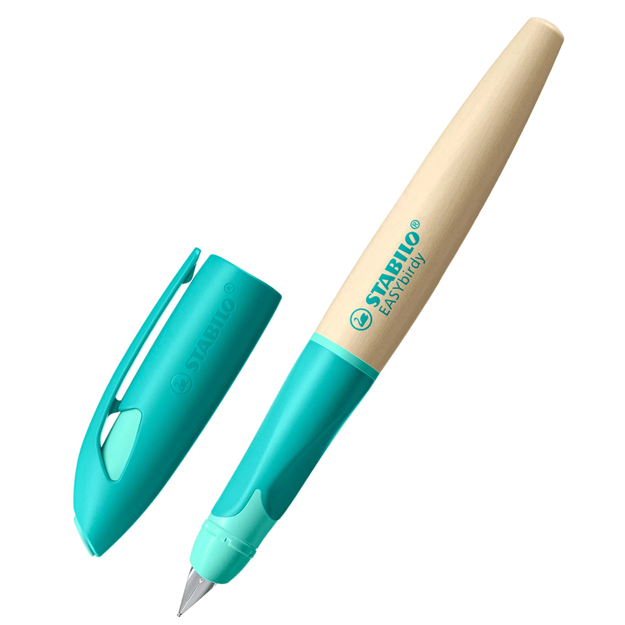 STABILO Schulfüller EASYbirdy Timber · Rechtshänder · Anfängerfeder A