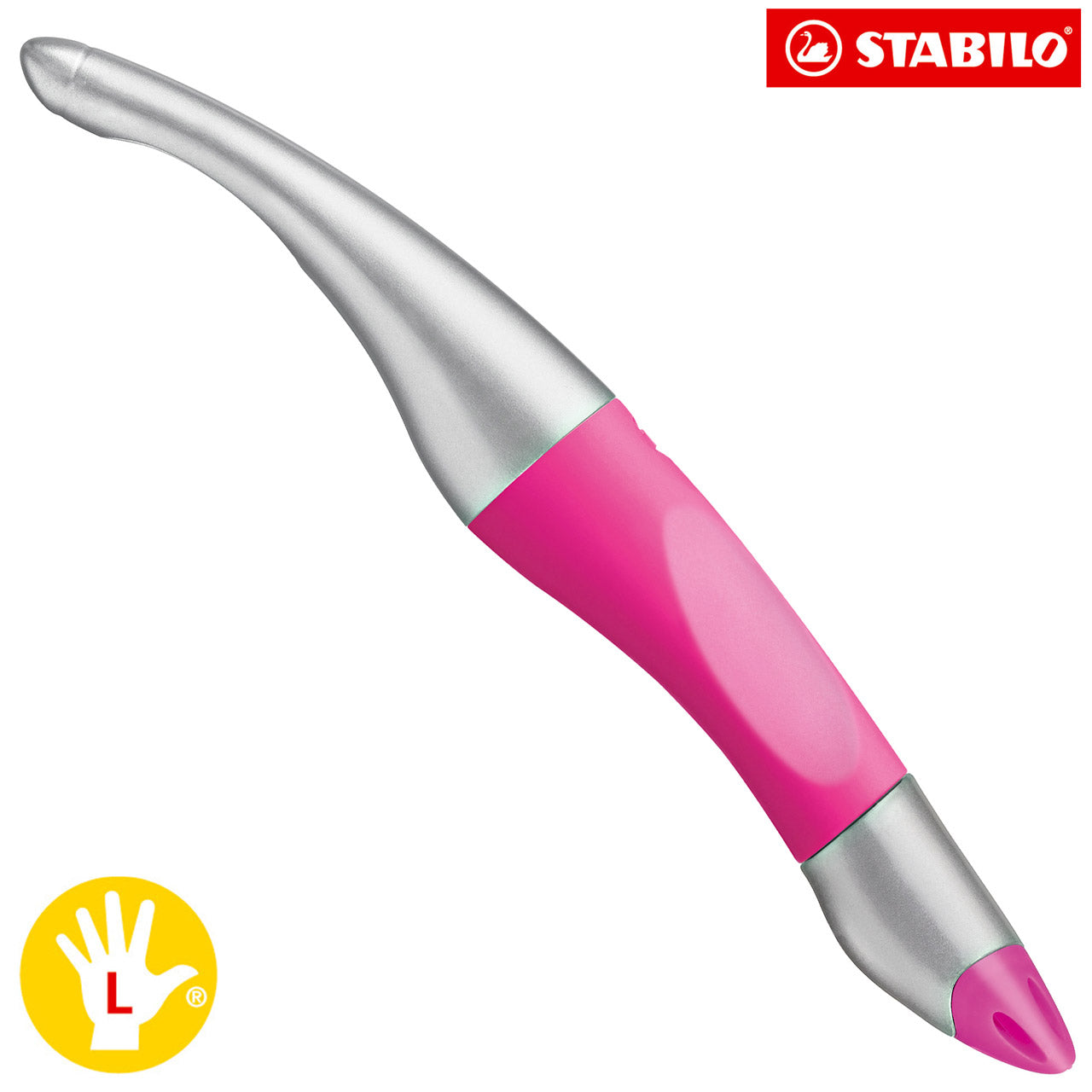 STABILO-Tintenroller-EASYoriginal-metallic-neonpink-Linkshaender-lafueliki
