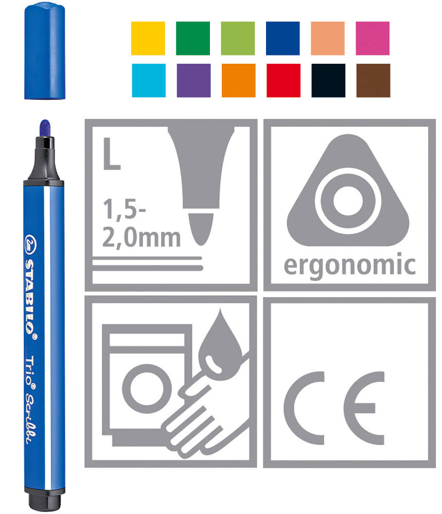 STABILO-Trio-Scribbi-12er-Dreikant-Filzstifte-info